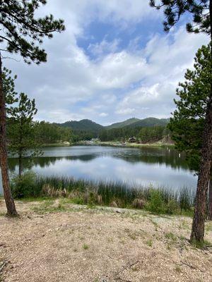 View from back of trail looking towards lodge