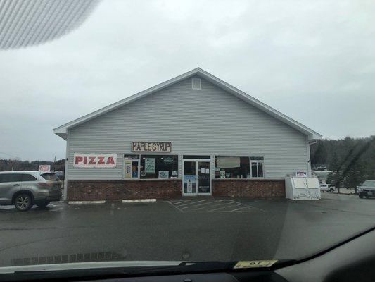 Side entrance of the Northwoods truckstop... The place to stop for gas on the way out of Colebrook, NH