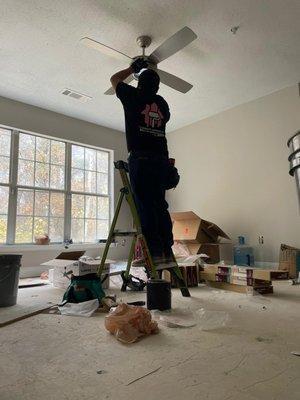 Installing ceiling fan