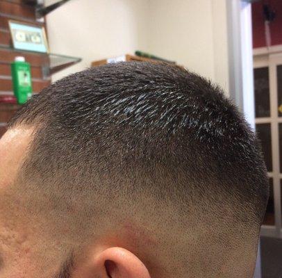 Straight razor fade.