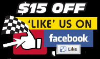 "Like" us on Facebook and get $15 Off your next service!