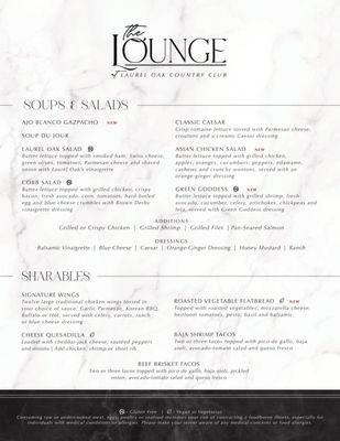 The Lounge - Lunch Menu (Page 1)