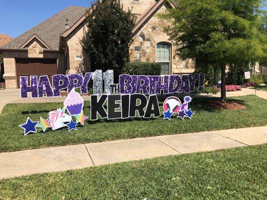 Birthday Yard Sign Keller