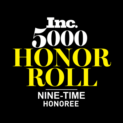 Nine consecutive years on this prestigious list of the country's fastest growing privately held companies!