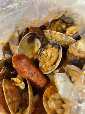 Clams and sausage