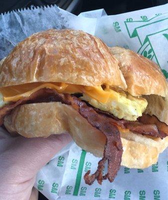 The best breakfast croissant sandwich you could ever hope to find.