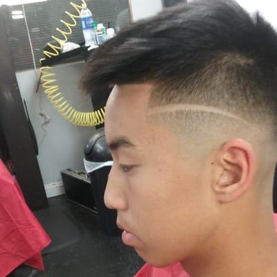 Razor Fade with a part