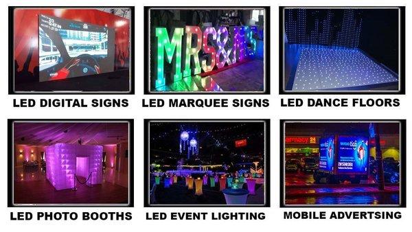 LED SIGNS AND PARTY RENTALS