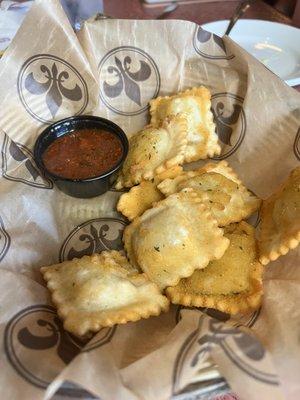 Fried jalapeno and cheese ravioli