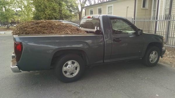 $10 to fill our entire back of our pickup truck!