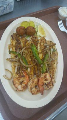 Grilled Fish and Shrimp.