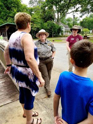 Park Ranger (who ended her spiel just as I got there LOL) at the Train Station in Plains, Georgia.