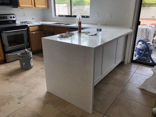 Quartz granite counters