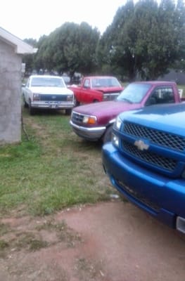 we have a fleet of trucks all with company name on them