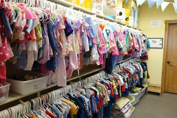 Through the Every Family Parenting Program, families with children ages 0-5, receive parenting education and can shop in our closet.