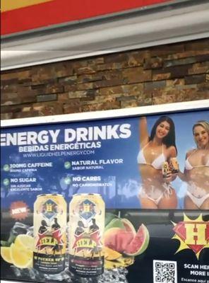 Large poster at Shell gas station