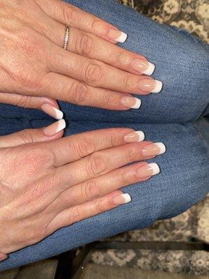 Brand new pink & white set by Lynn (over natural nails)