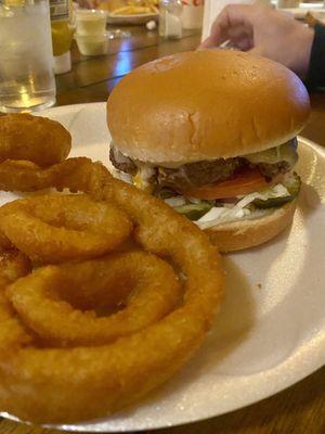 Half pound and onion rings