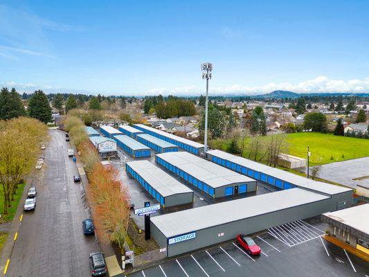 Aerial view of Glacier West Self Storage at 515 SE 157th Ave, Vancouver, WA 98684