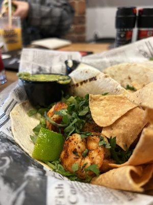 Blackened shrimp tacos