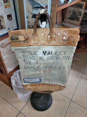 Mail bag used to collect mail for the residents of Apple Valley in the past