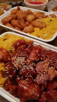 Sesame chicken combo plate