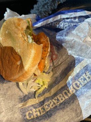 Hair in Spicy Chicken Sandwich