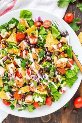 Healthy Grilled BBQ Chicken Salad