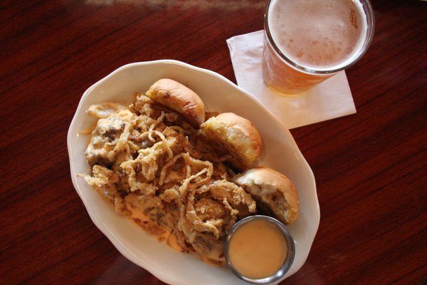 Philly Steak & Beer Cheese Sliders!