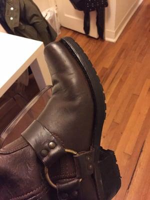 Frye boots that had been through hell and back - looking brand new!