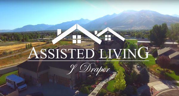 Aerial view of Assisted Living of Draper - a residential style assisted living home in Draper, Utah.