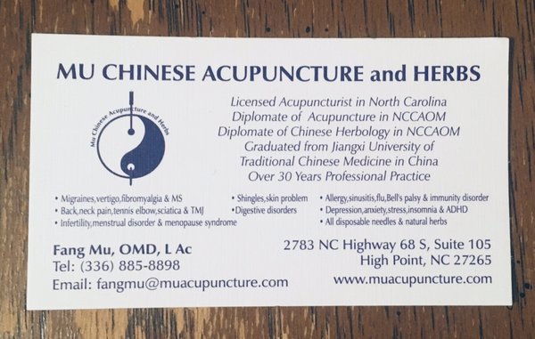 Dr. Mu Chinese Acupuncture