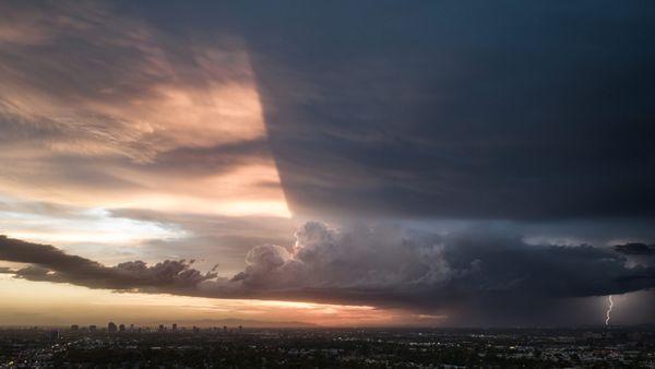 Thunderstorm over west side of Phoenix.