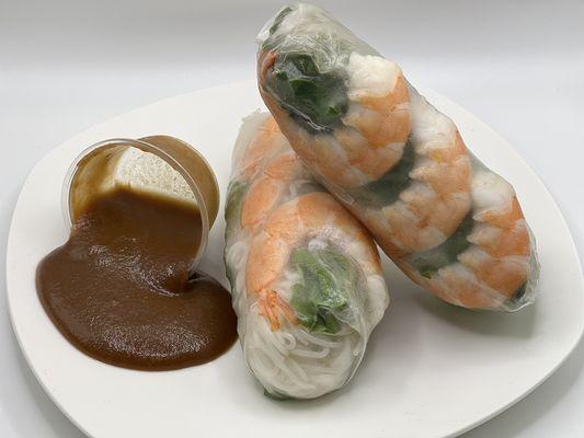 Spring Rolls with Peanut Sauce (choice of veggie, shrimp, pork or chicken)