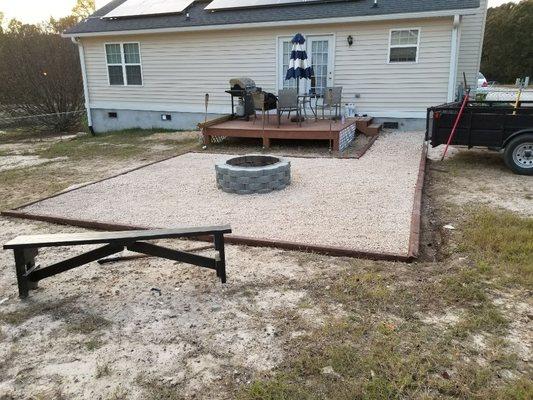 A fire pit we installed