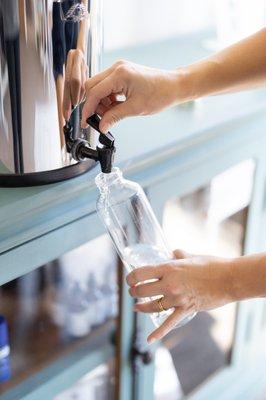 We have a Berkey water filter at both locations to provide you with healthy, hydrating water without any of that other yucky stuff