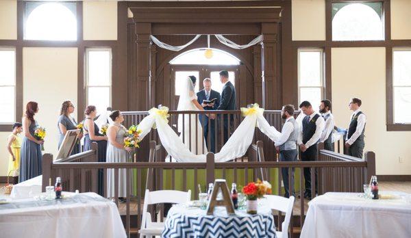 Hardwood floor and an abundance of natural light, The Opera Hall is an intimate and inviting venue for your wedding or party.