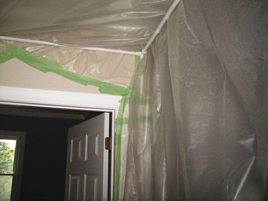 Environmental Mold Solutions will contain the contaminated area to prevent contaminating other areas of your home with black mold.