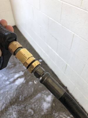 Water leaking from connection