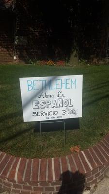 Bethlehem Assembly of God 4 services on Sunday; 8:30am, 10:30am, 12:30pm and Spanish service @3:30pm