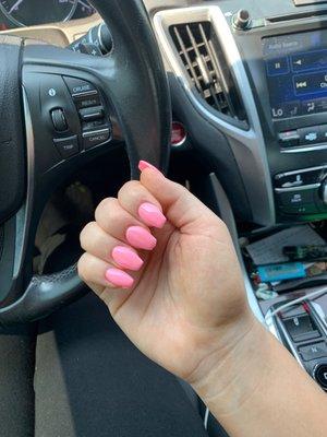 Uneven nails and what kind of fucking shape is this?