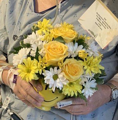 Dad's get-well flowers; delivered directly to his hospital room.