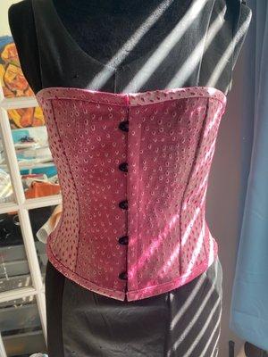 A historical corset from my Bustier class.