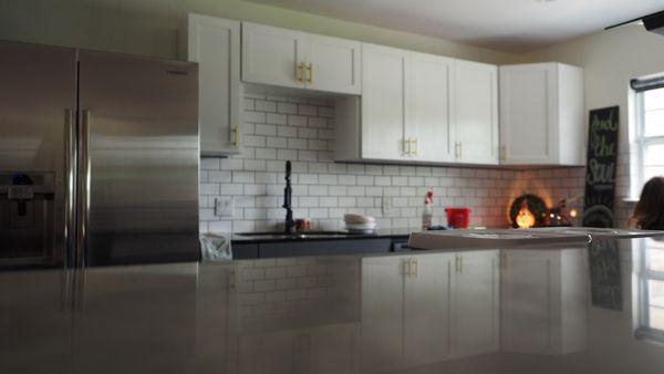 Shiny, clean, and perfectly polished kitchen