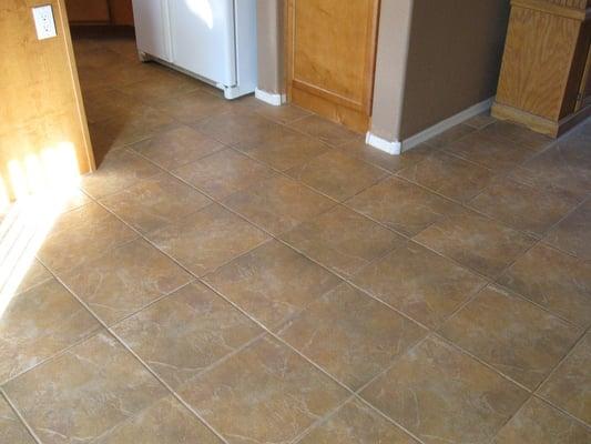 Tile and Grout before cleaning.