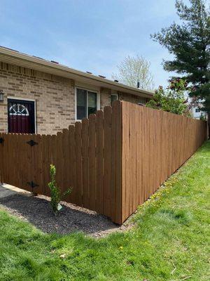 Fence staining