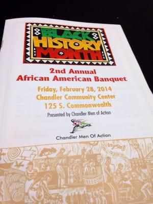 2nd annual African American Banquet.