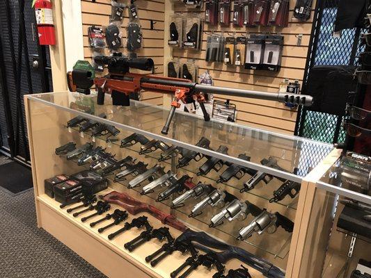 375 Chet Tac custom rifle on counter Hand Guns, custom rifle or accessories on display