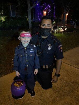 Wade Wilhelm and Fulshear Police officer