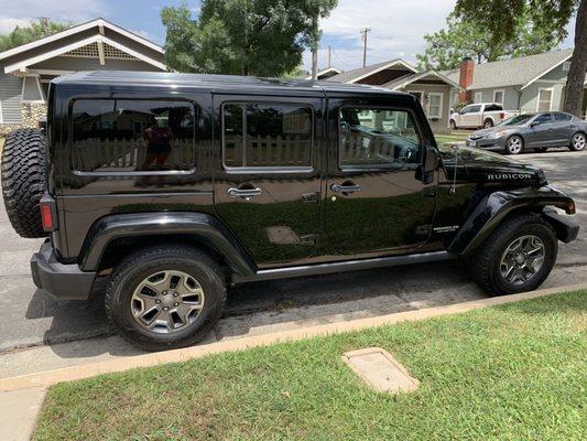 How nice and clean my Jeep was returned by Glendora Jeep :)